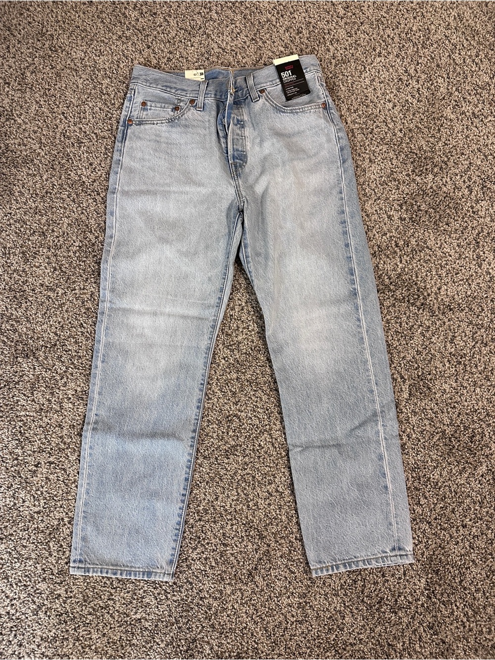 Levi Original 501 Original Cropped Light Wash 29 x 28 - Picture 4 of 10